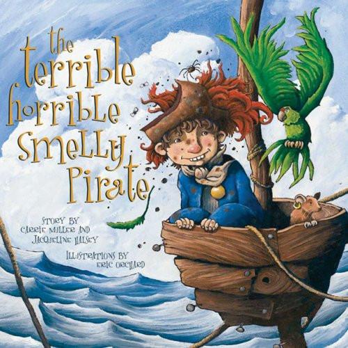 caption-Children's Book about Pirate - This Terrible, Horrible Pirate needs to take a bath!