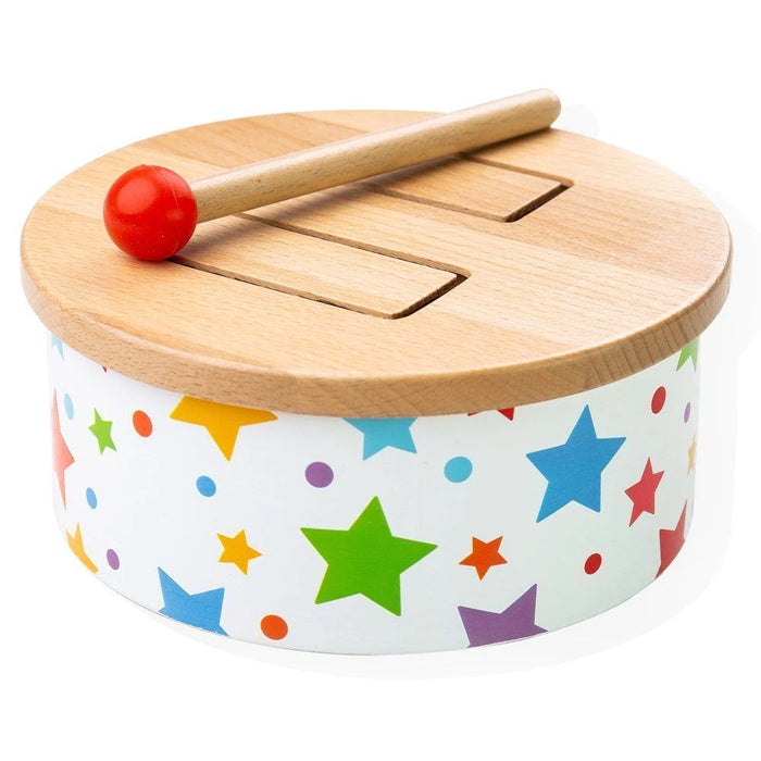 Children's Wooden Drum with Stars