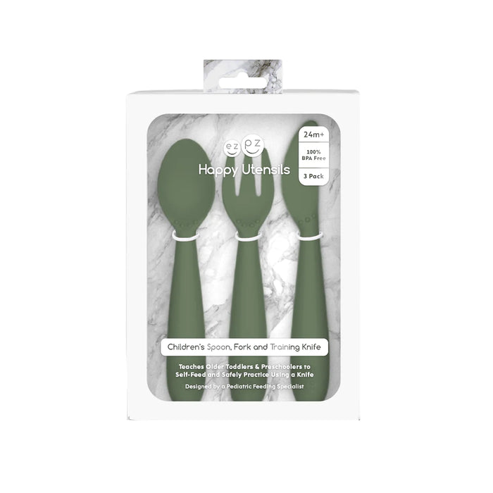 EZPZ Happy Utensils (Fork+Knife+Spoon)