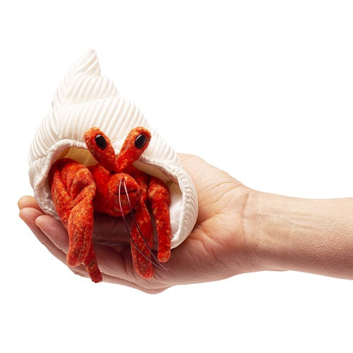 caption-Hermit Crab Finger Puppet