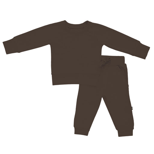 caption-Kyte Baby Jersey Jogger 2-Pc Bamboo Set for Kids - Espresso