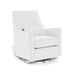  caption-White Microfiber with Brushed Steel Swivel