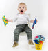 caption-Baby Paper is buckets of fun for infants