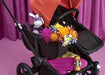 caption-Donkey Stroller with Midnight Black Reversible seat and bright canopy