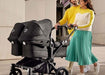 caption-Bugaboo Donkey5 Mono Stroller with two bassinets in black
