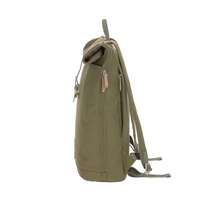 caption-Sideview of Lassig Rolltop Diaper bag
