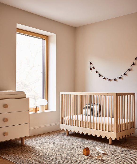caption-Minimalist Nursery with Moss Crib by Oeuf