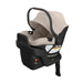 UPPAbaby infant car seat with beige interior and black exterior on a white background