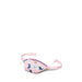 Pink waist bag with cartoon designs on a white background