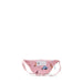 Pink waist bag with character print on a white background