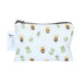 Pouch with bee pattern and Colibri Canada branding on a white background