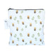 Pouch with bee pattern on a light blue background