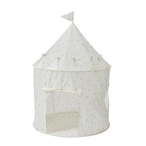 Children's play tent with blueberry pattern on a white background