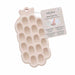 Silicone freezer tray with packaging on a white background
