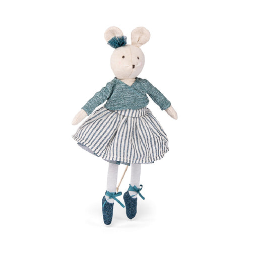 caption-Dance Mouse in blue with stripe skirt