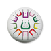 Round white drum with colorful numbered squares on a white background