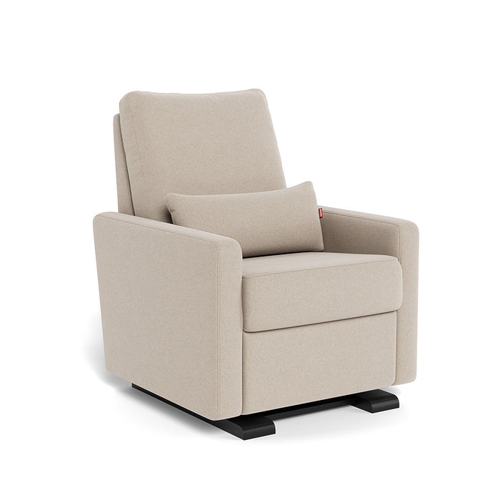 caption-Matera Glider with Oatmeal Wool on Espresso Base