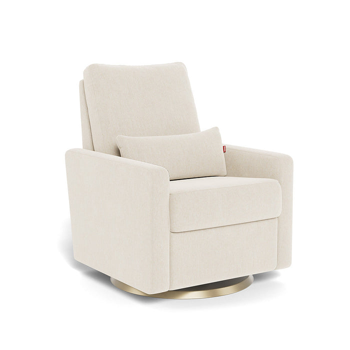 Monte Matera Recliner in Dune with Gold Swivel Base - Motorized