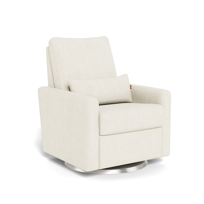 caption-Matera in Ivory Boucle with Brushed Steel Swivel