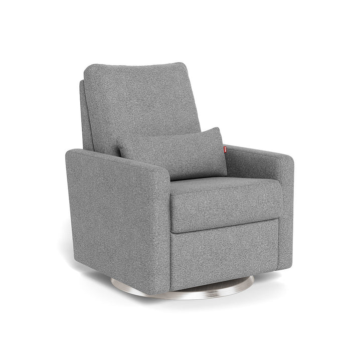 caption-Matera in Pepper Grey with Brushed Steel Swivel