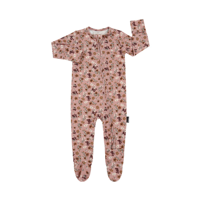 Belan.J Footed Zippered Sleeper - Velvet Garden