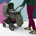 caption-View of Changing Backpack on back of Bugaboo Stroller with bassinet being pushed