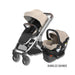 Baby stroller and car seat set on a white background with 'Bundled Savings' text.