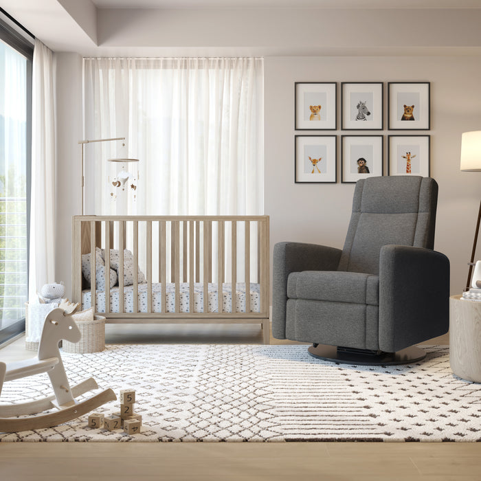Nelly Grey Recliner in Modern Nursery