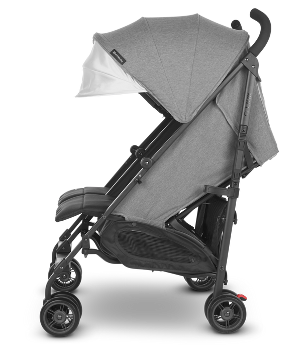G Link V2 Stroller in Greyson - side view with recline