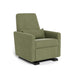 Green recliner chair on a white background