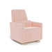 Pink armchair with a pillow on a white background