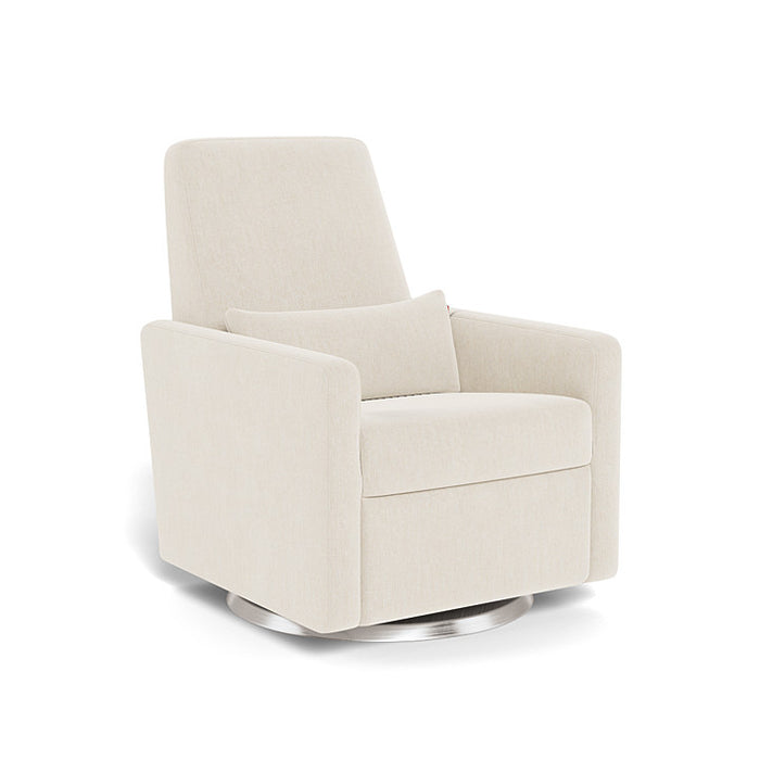 Beige swivel chair on a white background