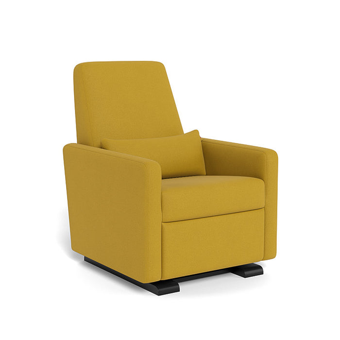 Yellow armchair on a white background
