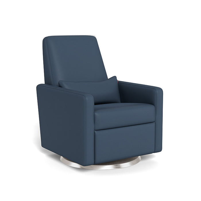 Blue recliner chair on a white background
