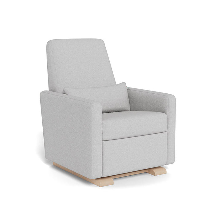 Gray recliner chair on a white background