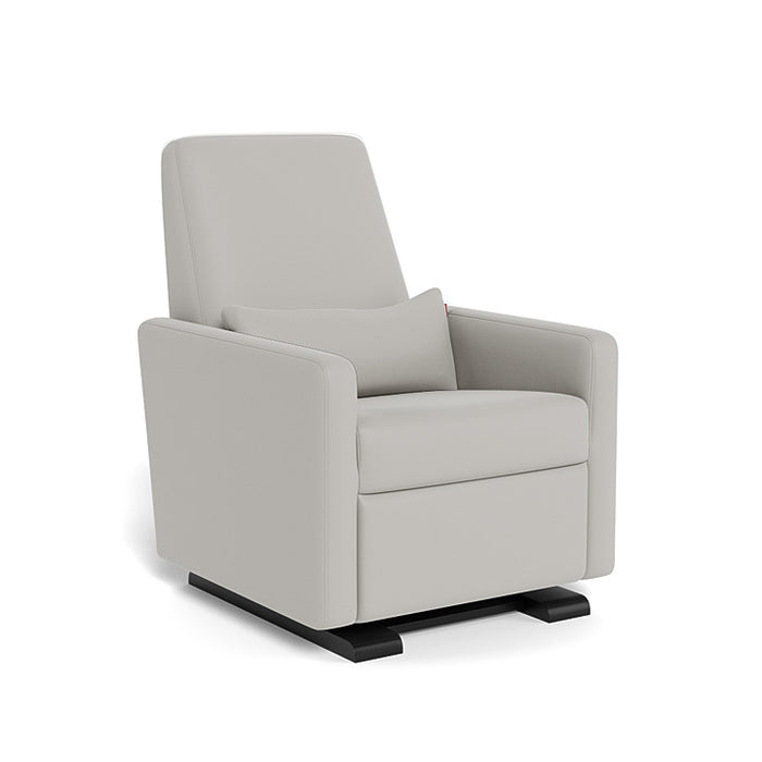 Gray recliner chair on a white background