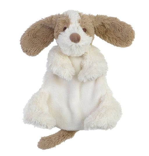 Plush toy dog cloth blanket on a white background