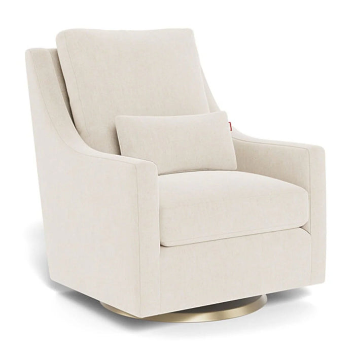 Beige swivel chair on a white background