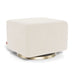 Beige ottoman with gold base on a white background