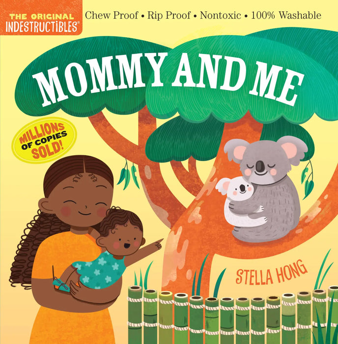 Book cover of 'Mommy and Me' with a woman holding a child and a koala, featuring the title and author's name.