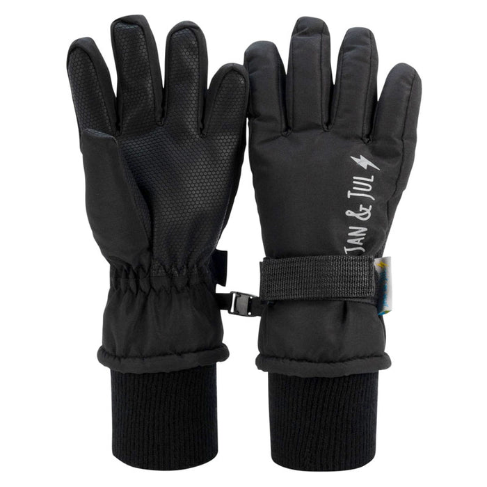caption-Toasty Dry Gloves in Black for Children