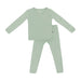 Light green kyte pajama set on a white background