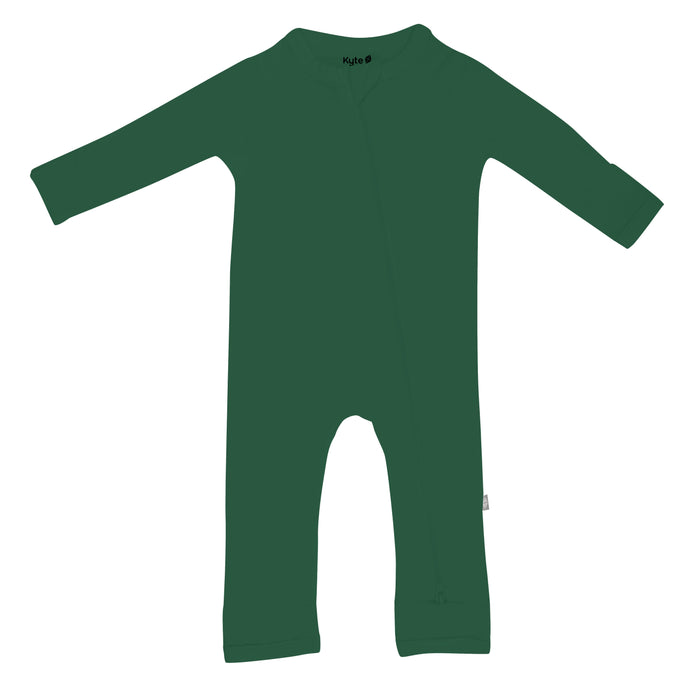 caption-Forest Zippered Romper - Kyte Baby Fall 2023