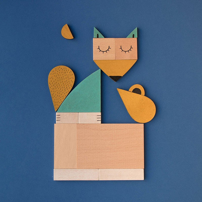 The Fox and the Mouse Wooden Tangram Game Activity by Londji