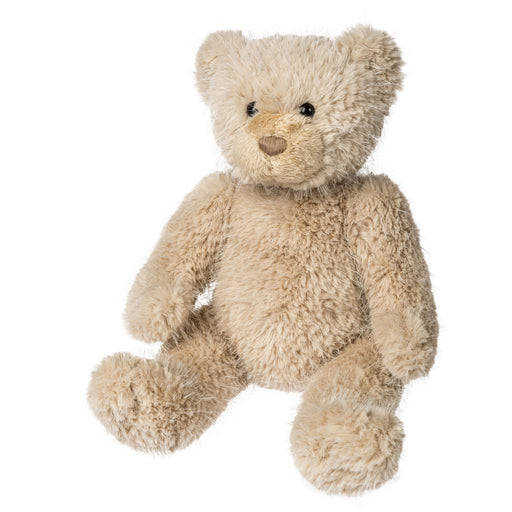 Plush teddy bear on a white background