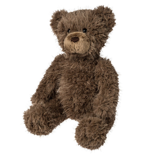 Brown teddy bear on a white background