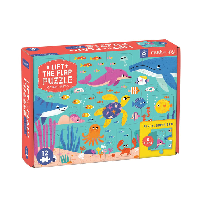 Ocean Party Lift-the-Flap Puzzle (12pcs)