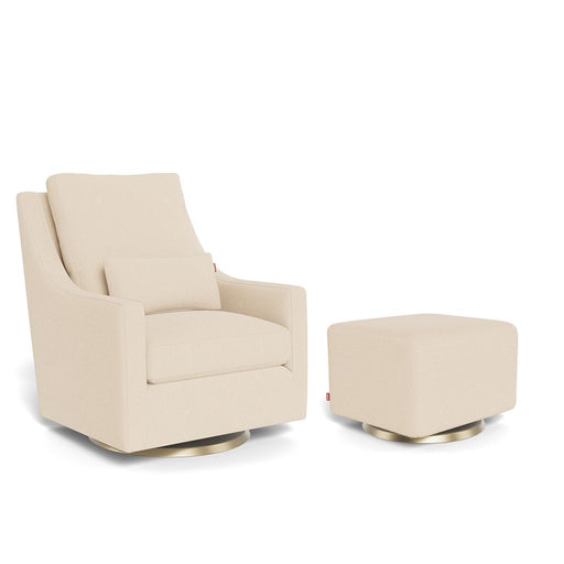 Monte Design Vera Glider in Biscuit Boucel on Matte Gold Swivel