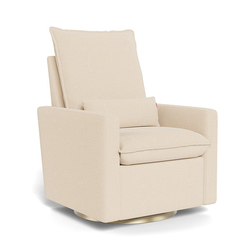 Beige swivel chair on a white background