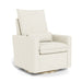 Beige swivel glilder recliner chair on a white background